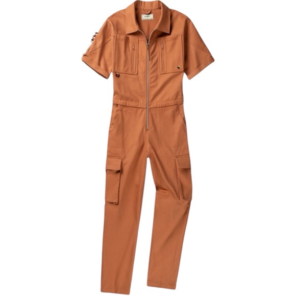 Wondery Coral Juniper Camp Jumpsuit New with Tag Size XS - Picture 3 of 17
